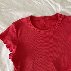 BRANDY MELVILLE - [OS] John Galt Red Crop Top